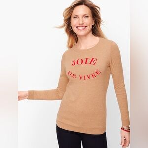 NWT - TALBOTS "Joie De Vivre" Sweater in Camel. 
Size: Small Petite P2P 18"